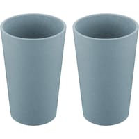 Koziol Drinking Cup Connect L 350 ml, 2 pieces, Blue (0.35 l, 2 x)