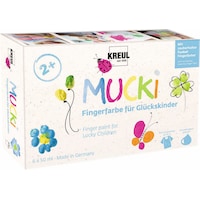 Kreul Mucki Fingerfarbe für Glückskinder (Multicolor, 50 ml)