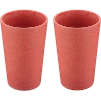 Koziol Drinking cup Connect L 350 ml, 2 pieces, Red (0.35 l, 2 x)