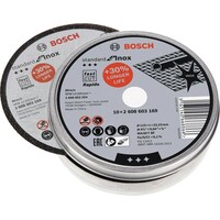Bosch Professional Zubehör Trennscheibe gerade Standard for Inox - Rapido WA 60 T BF, 115 mm, 1, 10er-Pack