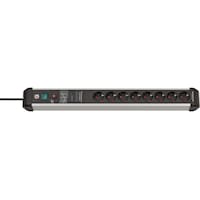 Brennenstuhl Premium Protect-Line PDU, 8 sockets, 3m, Silver/gray, with switch and surge protecti... (3 m)