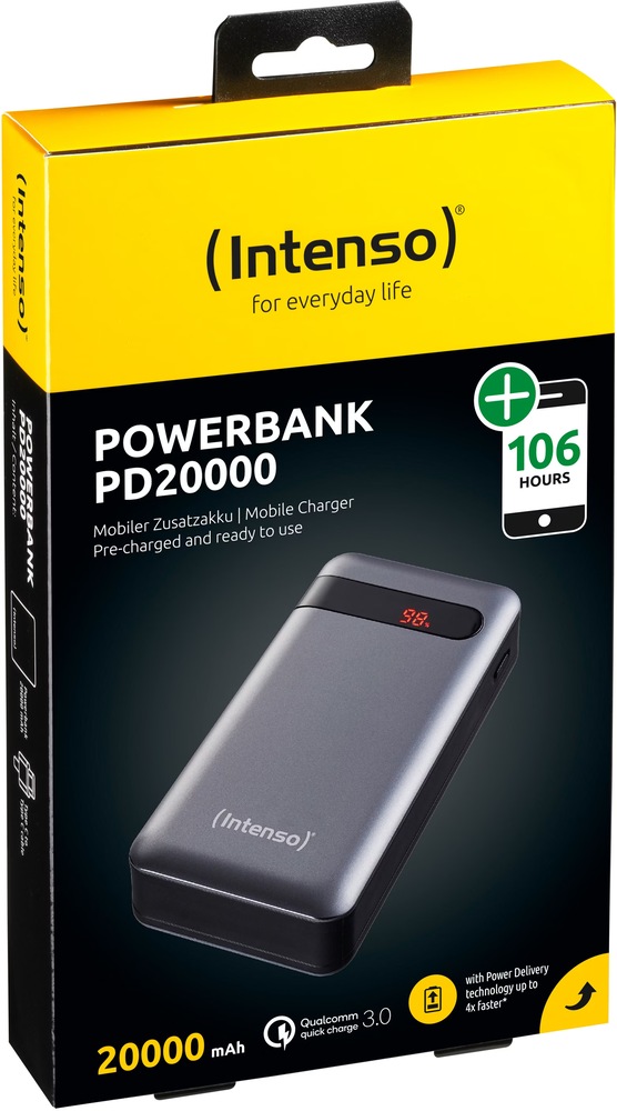 Intenso Hc 20000 Powerbank 20000 Mah Schwarz Intenso PD20000 (20000 mAh, 74 Wh) - kaufen bei Galaxus