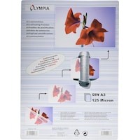 Olympia 1x25 Laminierfolien DIN A3 125 micron (A3, 25 Stück, 125 µm)