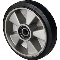 Pfaff Steering wheel Solid rubber Hub l. 43 mm Wheel-w. 50 mm Wheel-Ø 200 mm Cast aluminium rim