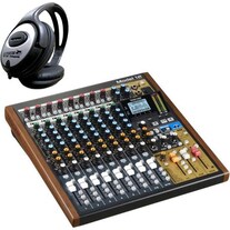 Tascam Model 12 mixing console with headphones