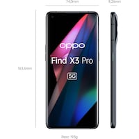 OPPO Find X3 Pro (256 GB, Gloss Black, 6.70", SIM + eSIM, 50 Mpx, 5G)