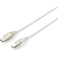 equip USB-Kabel 3.0m A-B, USB 1.1 + 2.0 tauglich (3 m, USB 2.0)