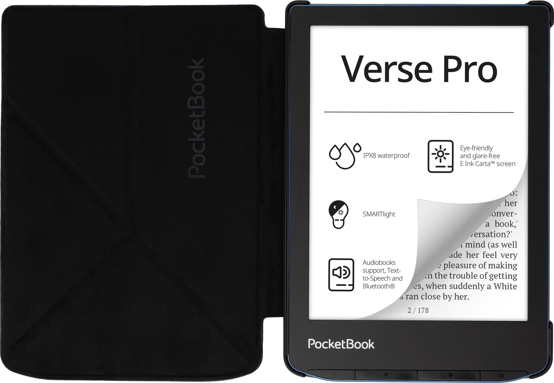 PocketBook Verse Pro - Passion Red + Origami Cover (6", 16 GB, Passion Red)