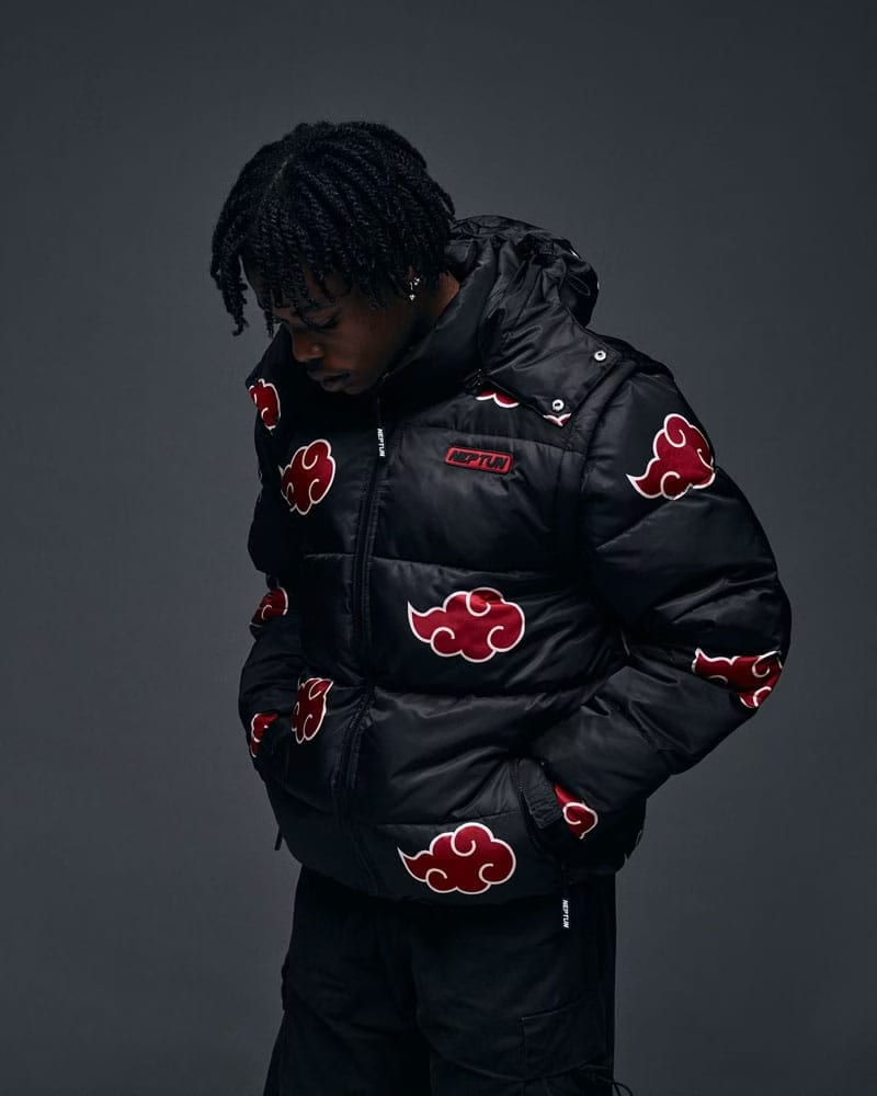 Akatsuki Puffer Jacket Abystyle Naruto Shippuden Akatsuki Coat Red