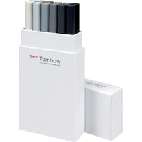Tombow ABT Dual Brush Pen (Black-Grey, 12 x)