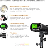Walimex pro Studio-Akkublitz Mover 200 TTL (200 W, Blitzkopf)