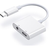PowerGuard USB-C 3.5 mm Jack AUX Adapter with 24-bit 96kHz DAC & Charge-In (USB Type C, 3.5mm jack)