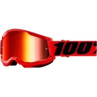 100% Strata 2 Goggle Red - Mirror Red (Rot, Rot)