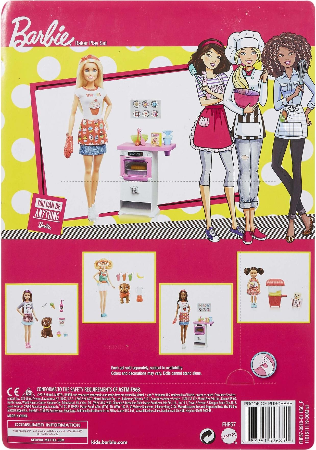 Barbie baker playset discount