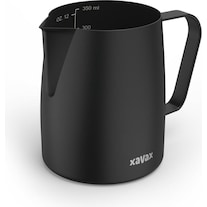 Xavax Stainless steel barista milk jug, milk froth jug, 350ml, matt black (0.35 l)