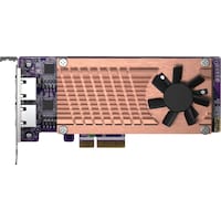 QNAP QM2 series Card, 2x PCIe .2 SSD slots PCIe Gen3x4, 2x Intel I225LM NBASE-T port