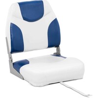 MSW Bootssitz 42 x 50 x 51 cm weiß-blau Klappsitz Steuerstuhl Bootsstuhl
