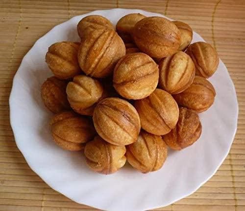 Migiris Oreschki Waffeleisen Nussbäcker, Hexennussform Oreschniza, gefüllte Plätzchenform